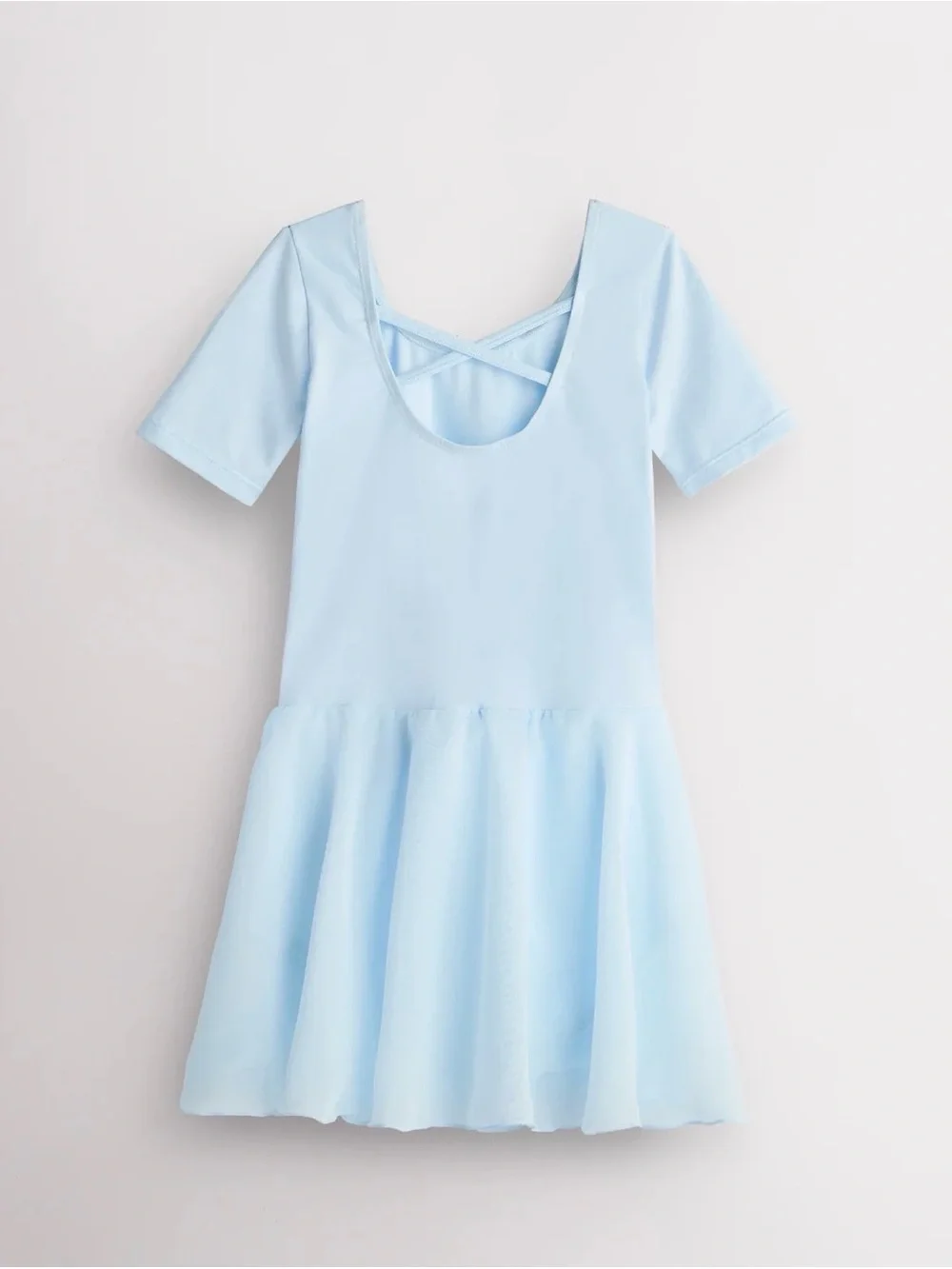 Elle Baby Blue Short Sleeve Peplum Dress